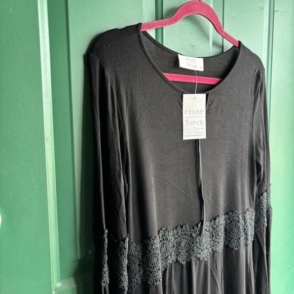 House of trends size medium black short dress or long tunic new nwt - Picture 4 of 9